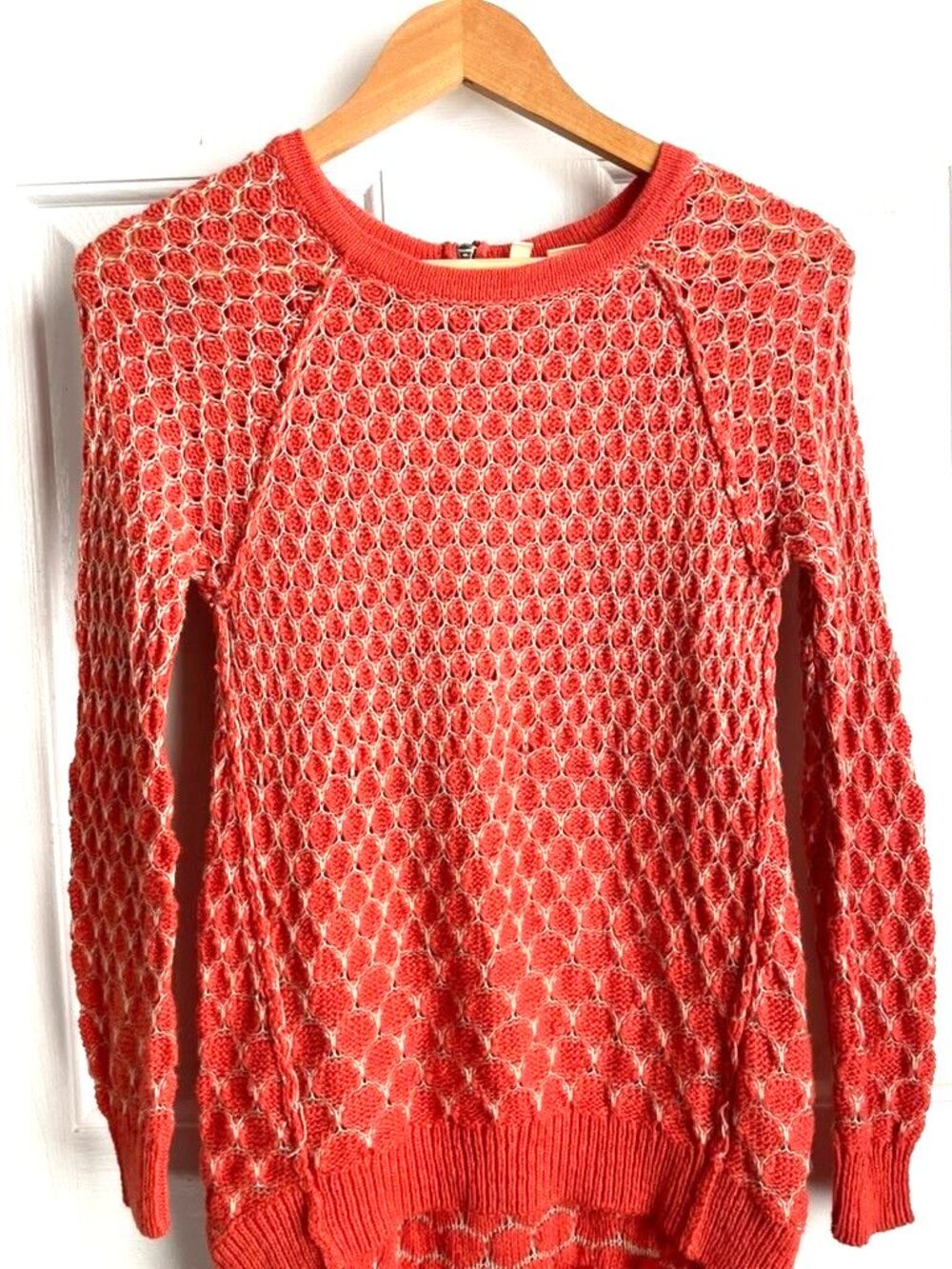 Anthropologie Moth Women Orange Pullover Sweater XS